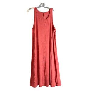 Coral Sleeveless A-Line Tank Dress